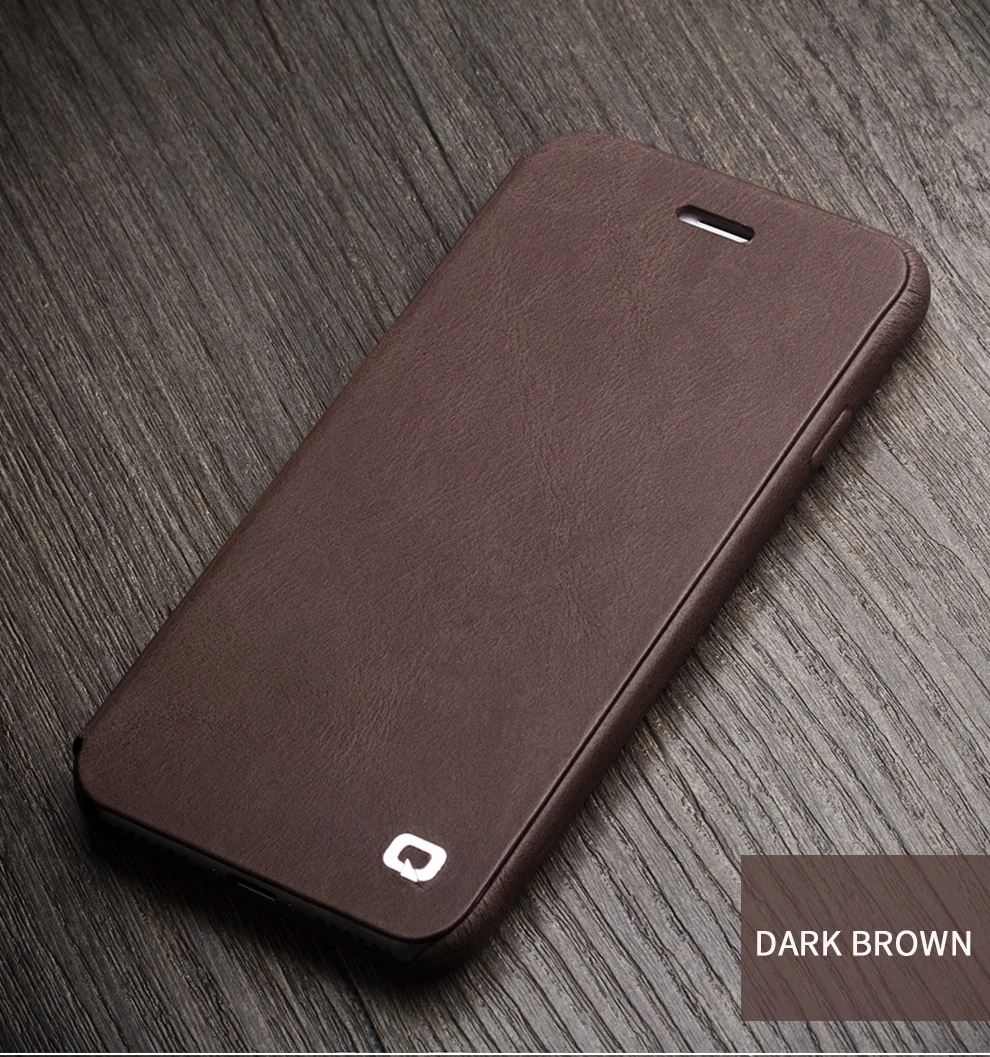 QIALINO из натуральной кожи сотовый телефон чехол для iPhone8 Роскошные Ultra Slim ручной работы флип чехол для iPhone8 plus для 4,7 /5,5 дюймов