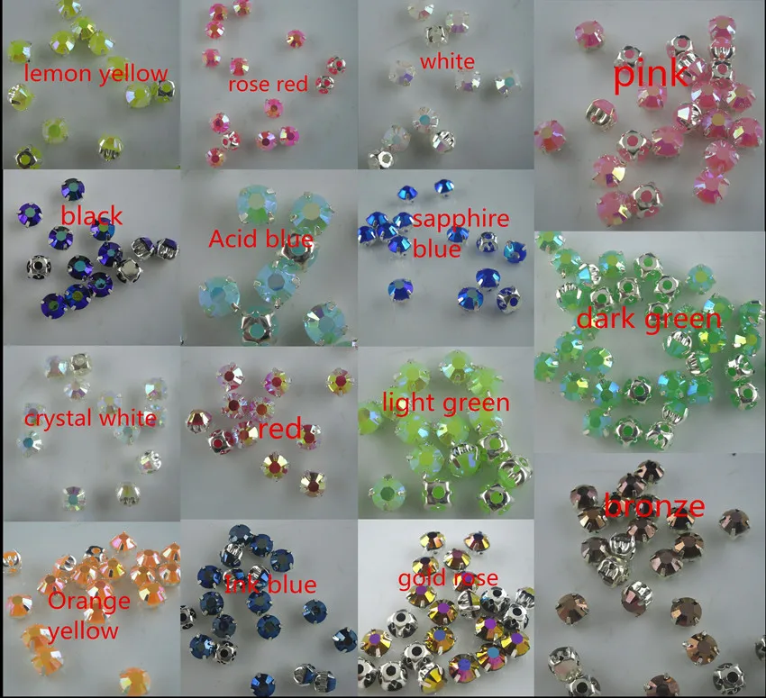 Diy SS30 желе смолы кристалл 6 мм круглый много граненый блестящими mix AB Серебряный Кубок плоской задней
