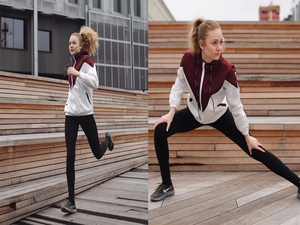 ZAFUL двухцветная ветровка с капюшоном, лоскутные куртки, Женская цветная куртка на молнии, весна, повседневные пальто, верхняя одежда
