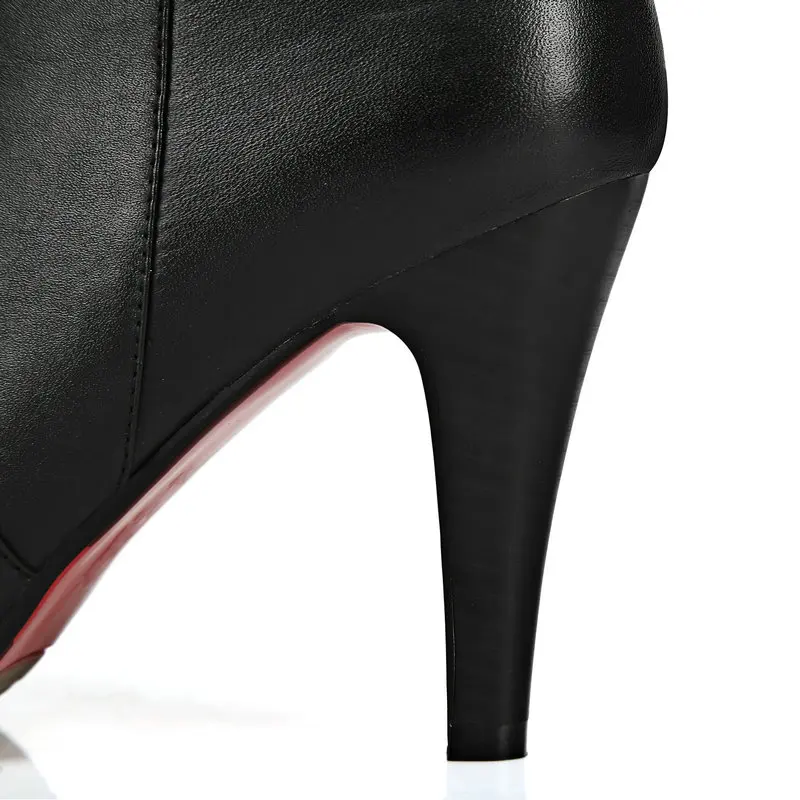Women Over The Knee Boots Autumn Winter Warm Genuine Leather High Heels Shoes Woman Sexy Party Dancing Boots