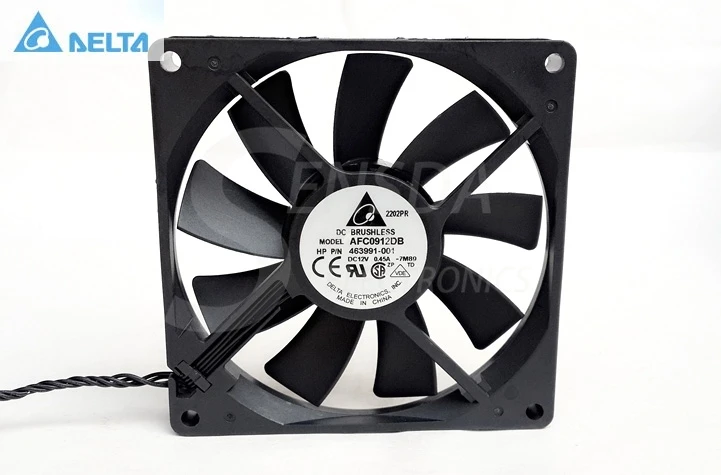 Вентилятор охлаждения для компьютера delta afc0912db 12v 0.45a тонкий pwm процессор 9015 90x90x15