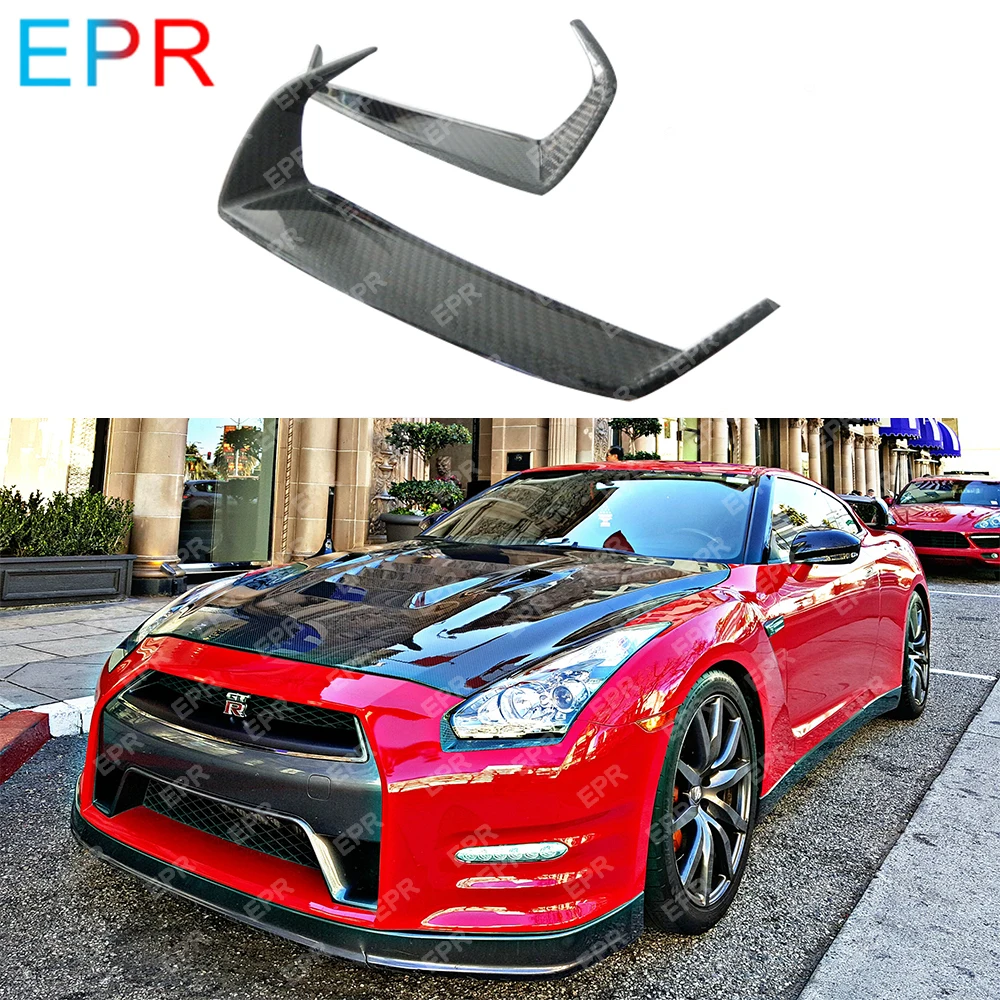 Для Nissan GTR R35 (2009 2011) Комплект для бровей из углеродного волокна тюнинг часть авто