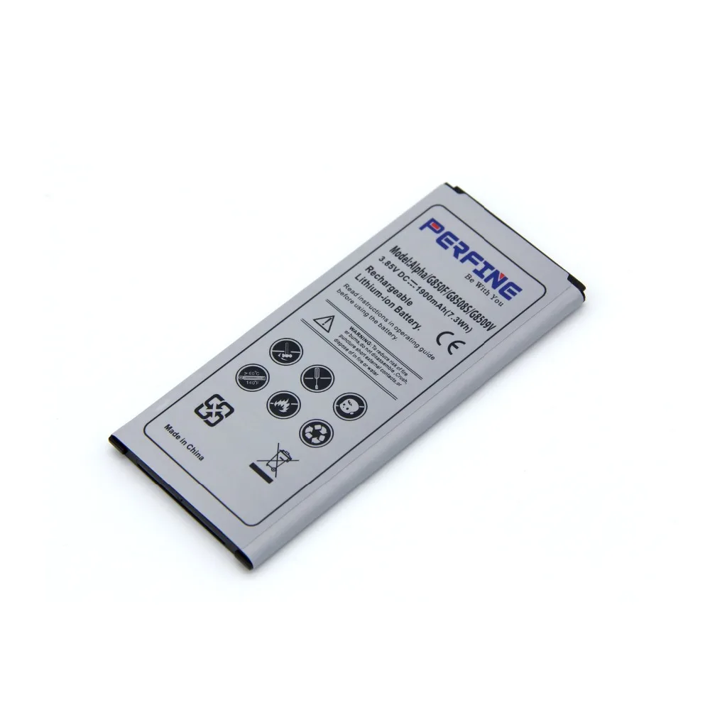 G850 Аккумулятор Perfine EB-G850BBE 1900mAh Оригинальное качество для Samsung Galaxy Alpha G850F G8508S G8509V