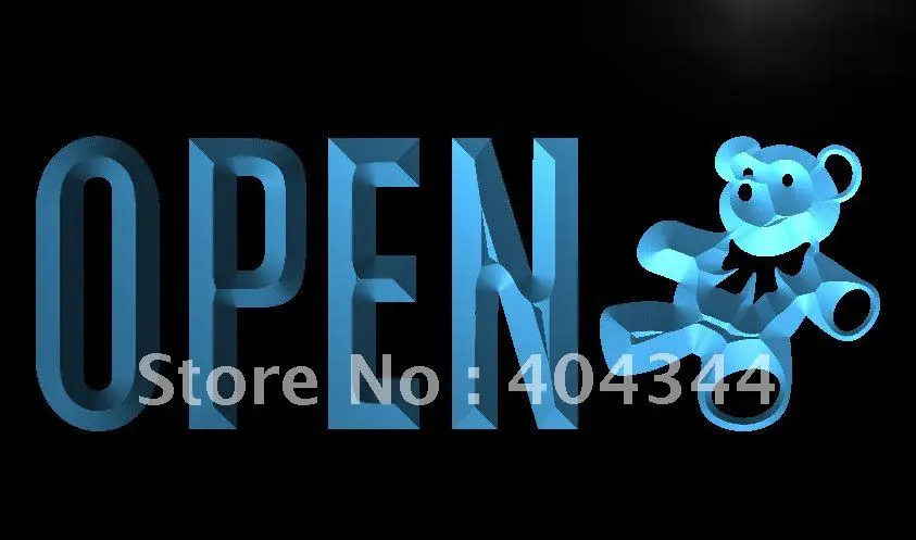 

LK864- OPEN Toys Bear Decor NEW LED Neon Light Sign