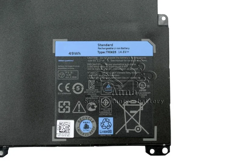 Оригинальный аккумулятор JIGU RU485 TKN25 TRDF3 V0XTF VOXTF для ноутбука Dell INSPIRON 5323 13Z Vostro 3360 15 3000