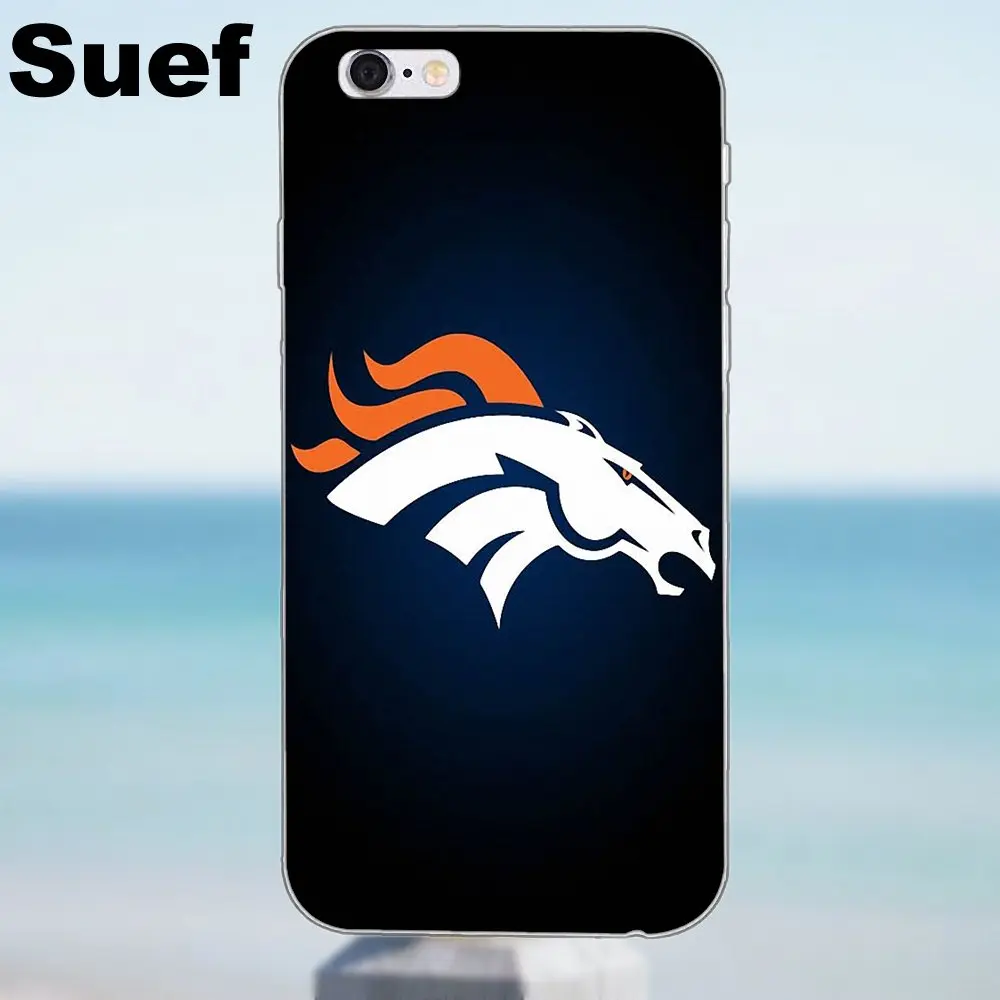 Suef Broncos логотип для iPhone 4 4S 5 5S 5C SE 6 6S 7 8 Plus X Galaxy J1 J3 J5 J7 A3 A5 2016 2017 защитные чехлы из ТПУ