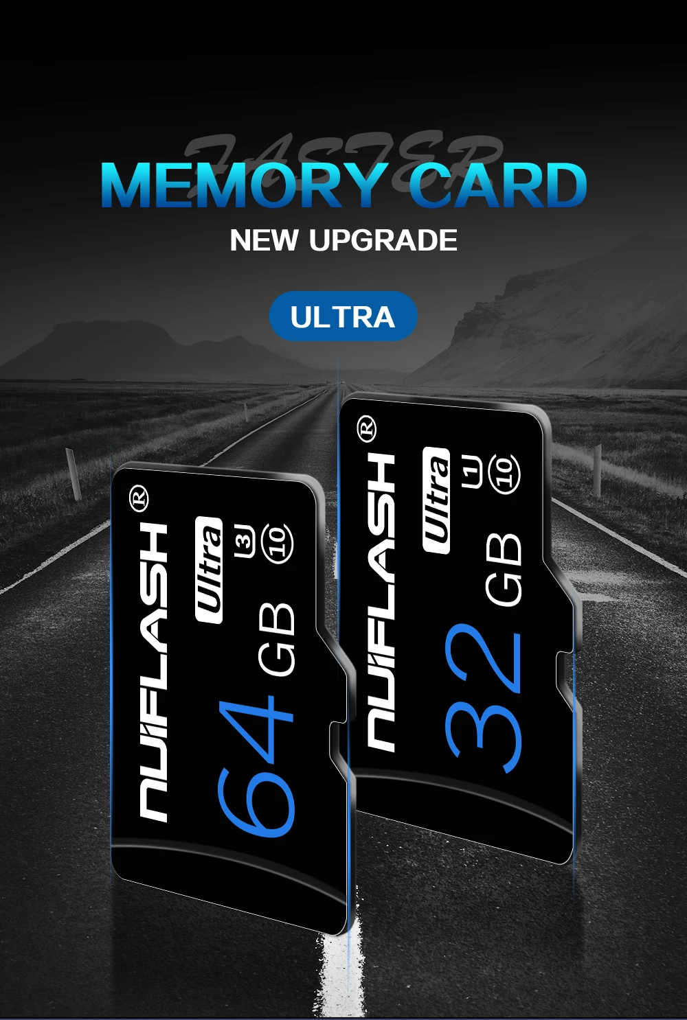 Nuiflash micro sd карта 256 Гб карта памяти 16 ГБ 32 ГБ 64 Гб MicroSD Max 48 м/с Uitra C10 TF карта U3 128G cartao de memoria для планшета