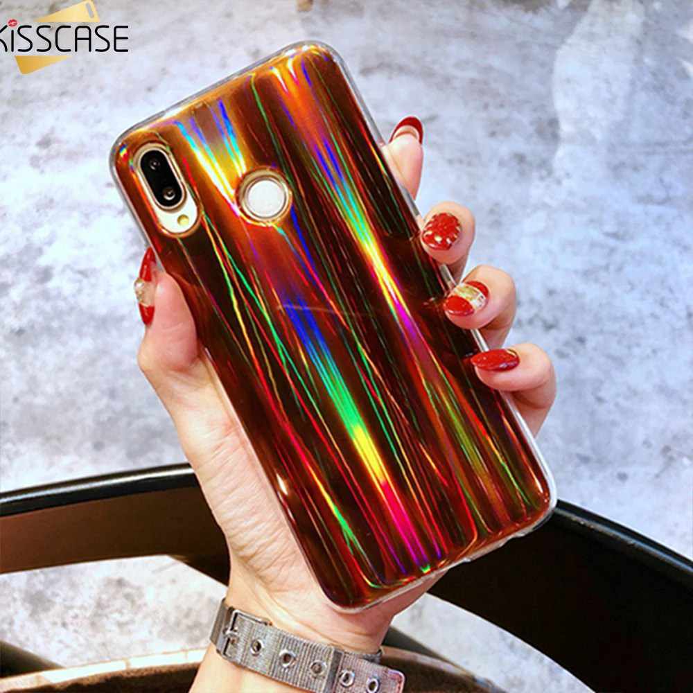 KISSCASE лазерные чехлы для телефонов Huawei P20 Pro P30 P10 Lite Mate 20 10 мягкий чехол Y9 Y8 Y7 P Smart 2019 |