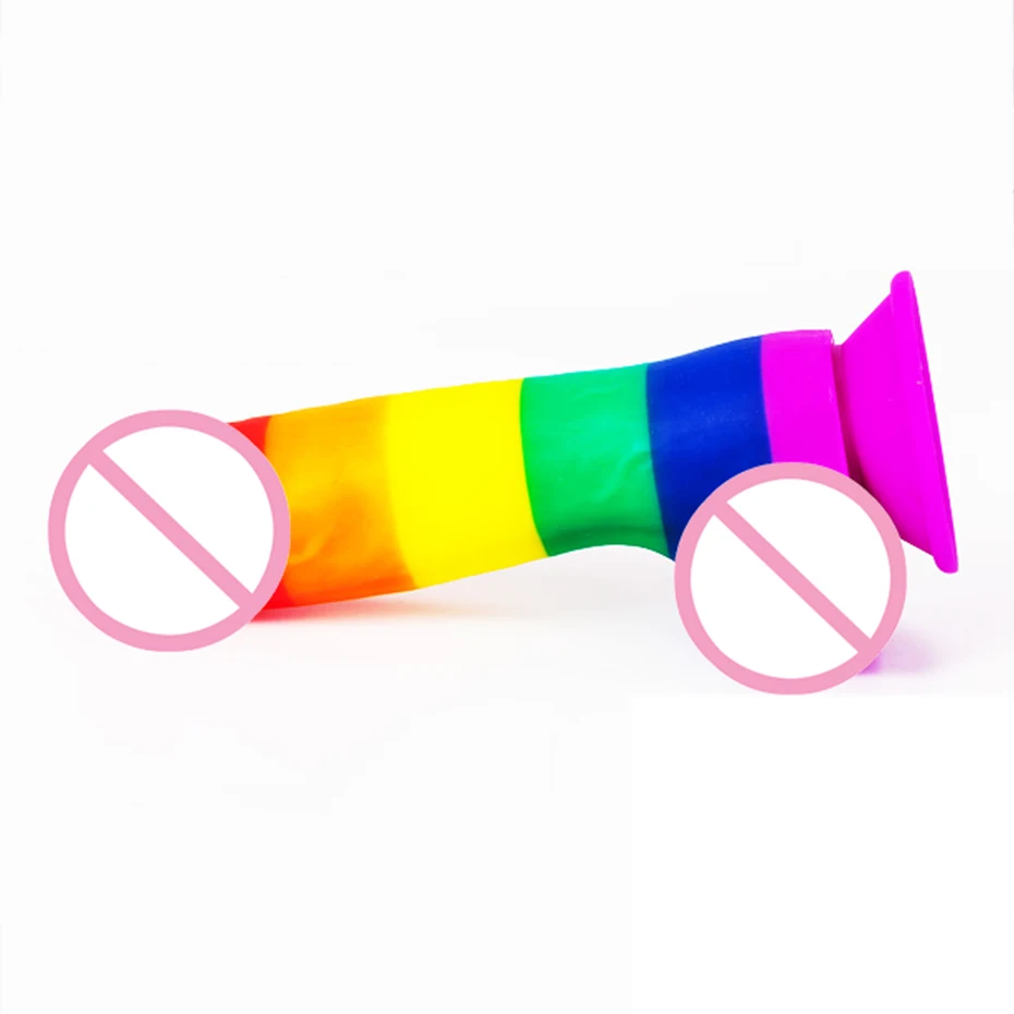 Радужные фаллоимитаторы HIMALL секс игрушки для женщин/пар Реалистичный Пенис с