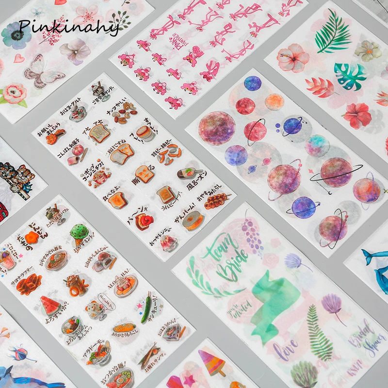 3 листа Винтажные Цветы Растения вкусная еда бумажная наклейка украшение дневник