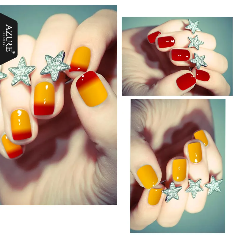 Гель лак для ногтей Azure Beauty выдерживает температуру 12 мл светодиодный гель