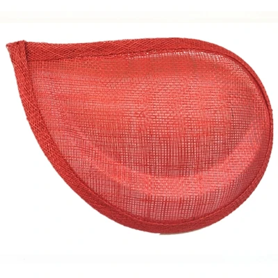 1 шт. 6," x 4,5" КАПЛЕВИДНАЯ шляпа Sinamay Вуалетка основа Millinery Ремесло Материал B064 - Цвет: Red