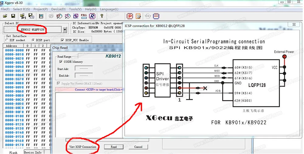 SPI драйвер ICSP Улучшенная плата адаптера для Minipro TL866II плюс USB программатор SPI вспышка в цепи Программирование адаптер