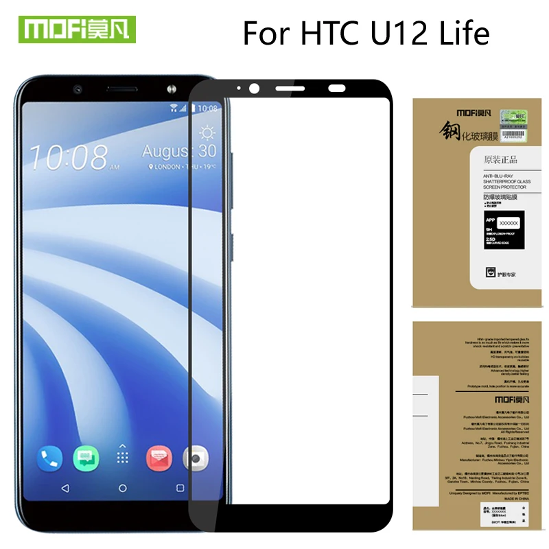 MOFi пленка для htc U12 Life glass закаленное Полное покрытие протектор экрана для htc U12 Life glass plus Защитная пленка защита