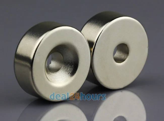 1PC N50 Super Strong Round Neodymium D:25*10mm Countersunk Ring Magnets 25 x 10 mm Hole: 5mm Rare Earth Free Shipping | Обустройство