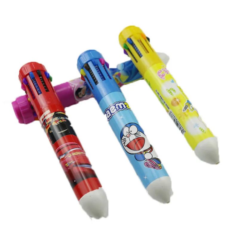 Шариковая ручка с мультяшными животными, 10 цветов, канцелярские принадлежности, маленькие подарки,, студенческие призы, школьные принадлежности, подарок, смешная ручка, новинка, ручки