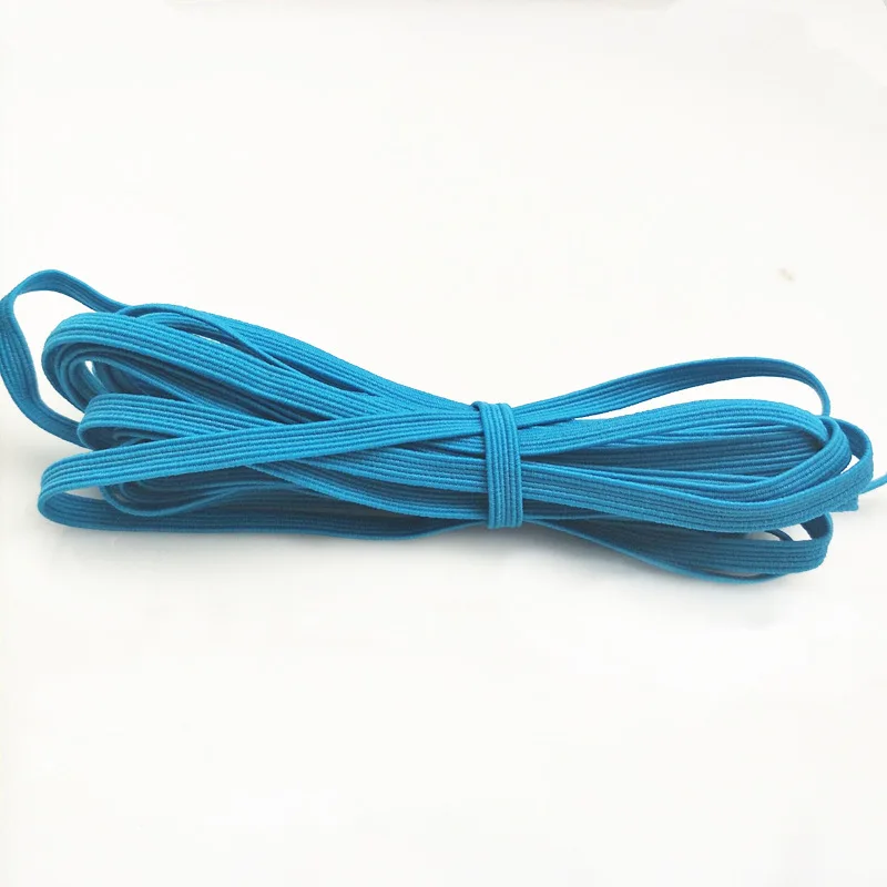 water blue Горячая Красочные высоко-эластичные круглые резинки 6 мм канатная Резиновая лента линия спандекс лента поясная лента Одежда аксессуары ty5bb5627 - Цвет: water blue