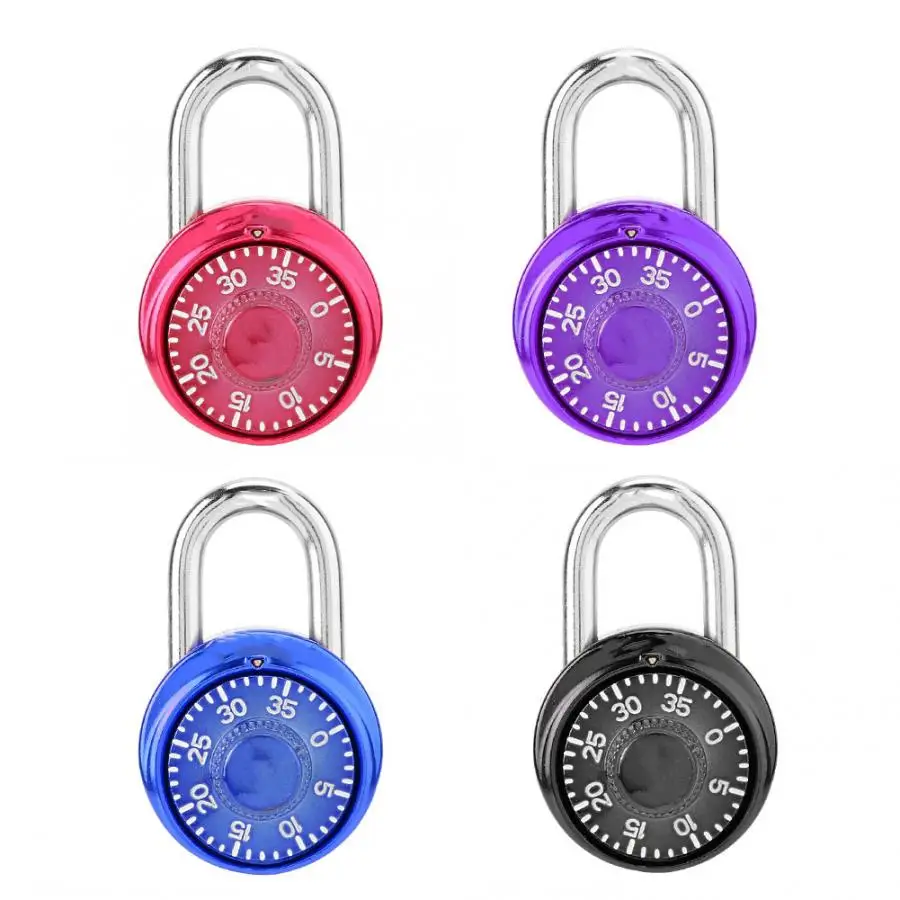 Поворотный кодовый замок с цифрами безопасный круглый номер циферблата багажный