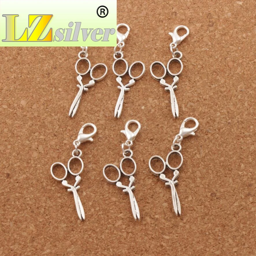 

Long Scissors Lobster Claw Clasp Charm Beads 43.6x13.2mm 100PCS zinc alloy Jewelry DIY C231