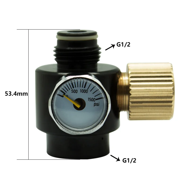 Баллон для пейнтбола Регулируемый регулятор давления на выходе 0 300PSI 800psi 825 psi 14NGO