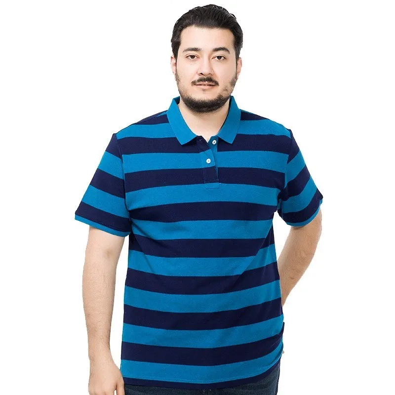 FAISIENS мужские 11XL 12XL большие классические полосатые рубашки с коротким рукавом мягкие свободные размера плюс большие 8XL 10XL удобные хлопковые рубашки