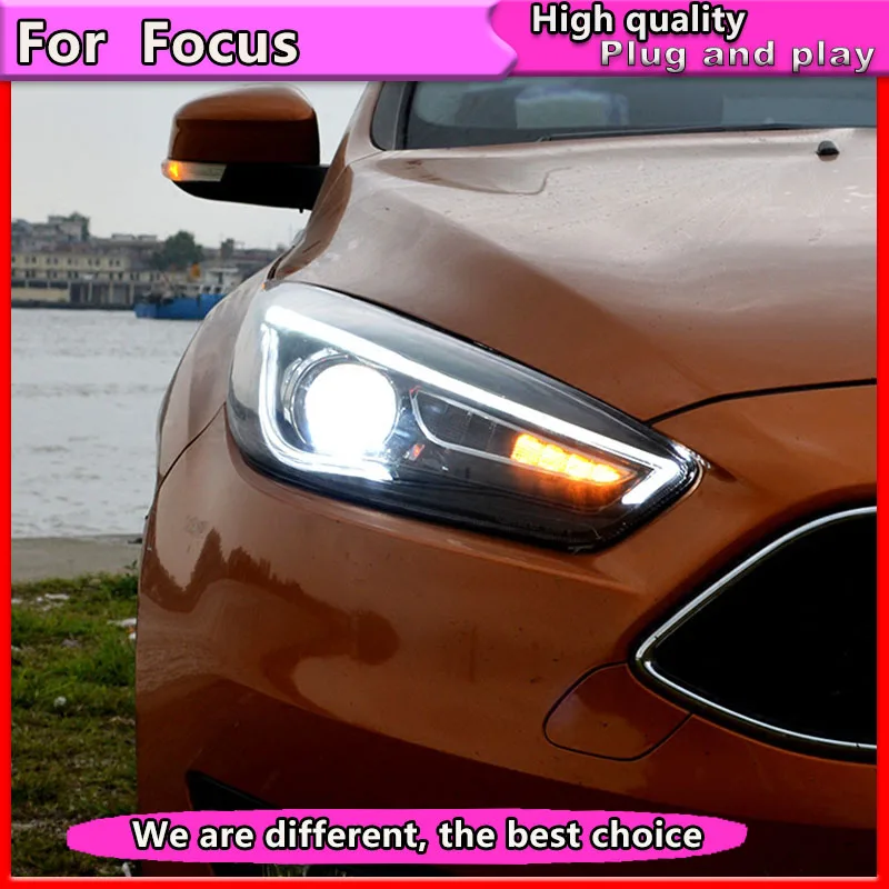 Автомобильный Стайлинг в сборе для Ford Focus- фары светодиодный фары DRL Объектив Двойной Луч Биксенон HID автомобильные аксессуары
