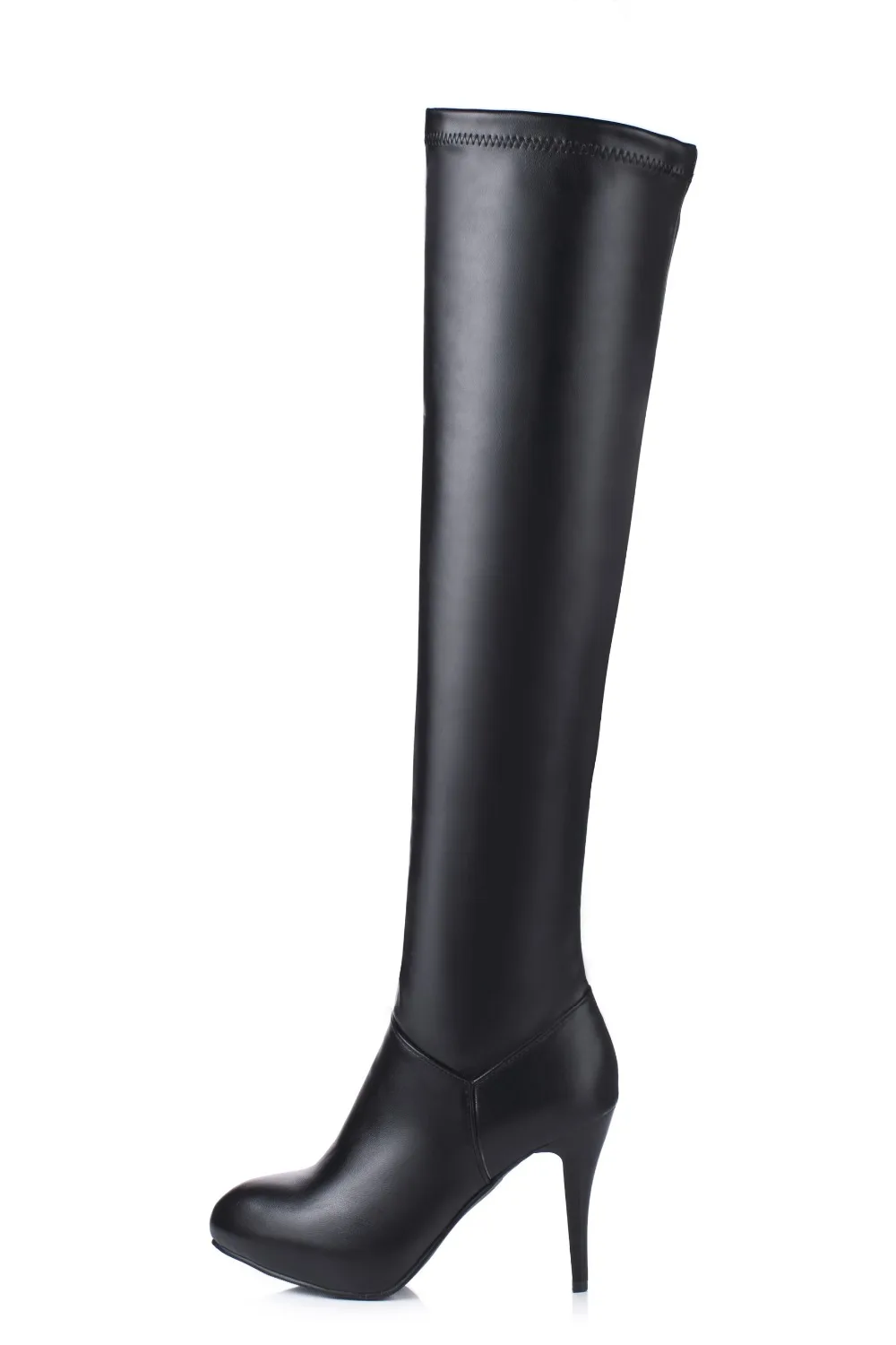 Новинка пикантные женские ботфорты прекрасные зимние сапоги на шпильках с