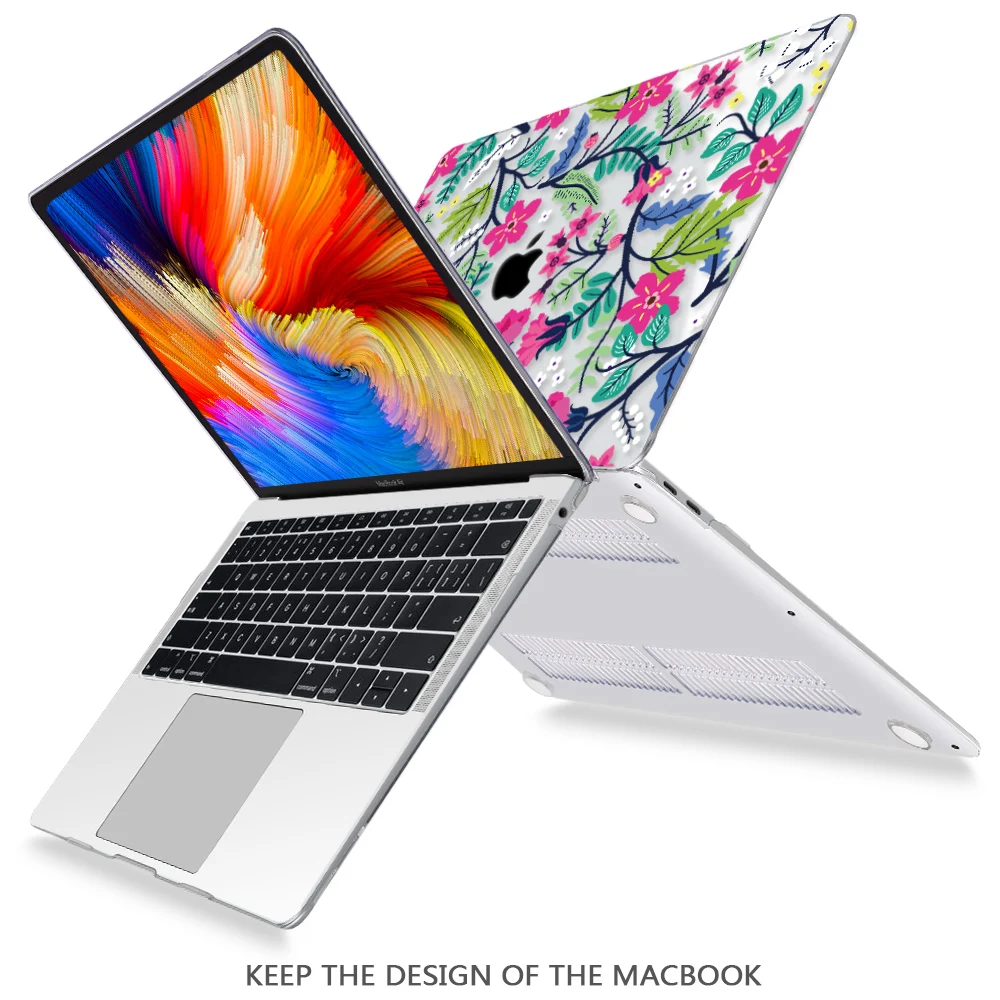 Чехол для ноутбука MacBook Air Pro retina 11 12 13 15 дюймов A1932 3 2019 Touch bar A2159 пластиковый жесткий