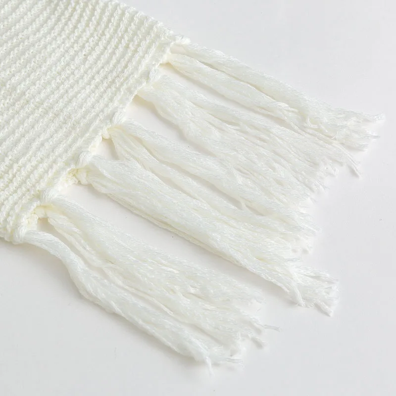 Женское пляжное платье туника Bikinx длинное вязаное бикини с кисточками пляжная