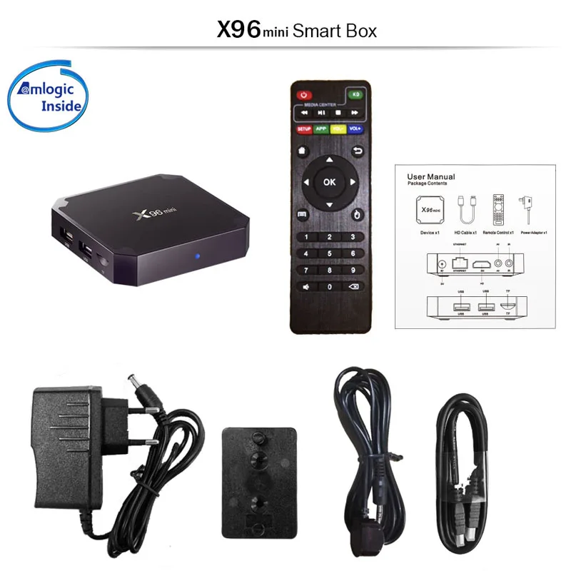 XGODY X96 мини Android ТВ приставка медиаплеер Amlogic S905W четырехъядерный 2 Гб 16 17 3 Wifi 4K