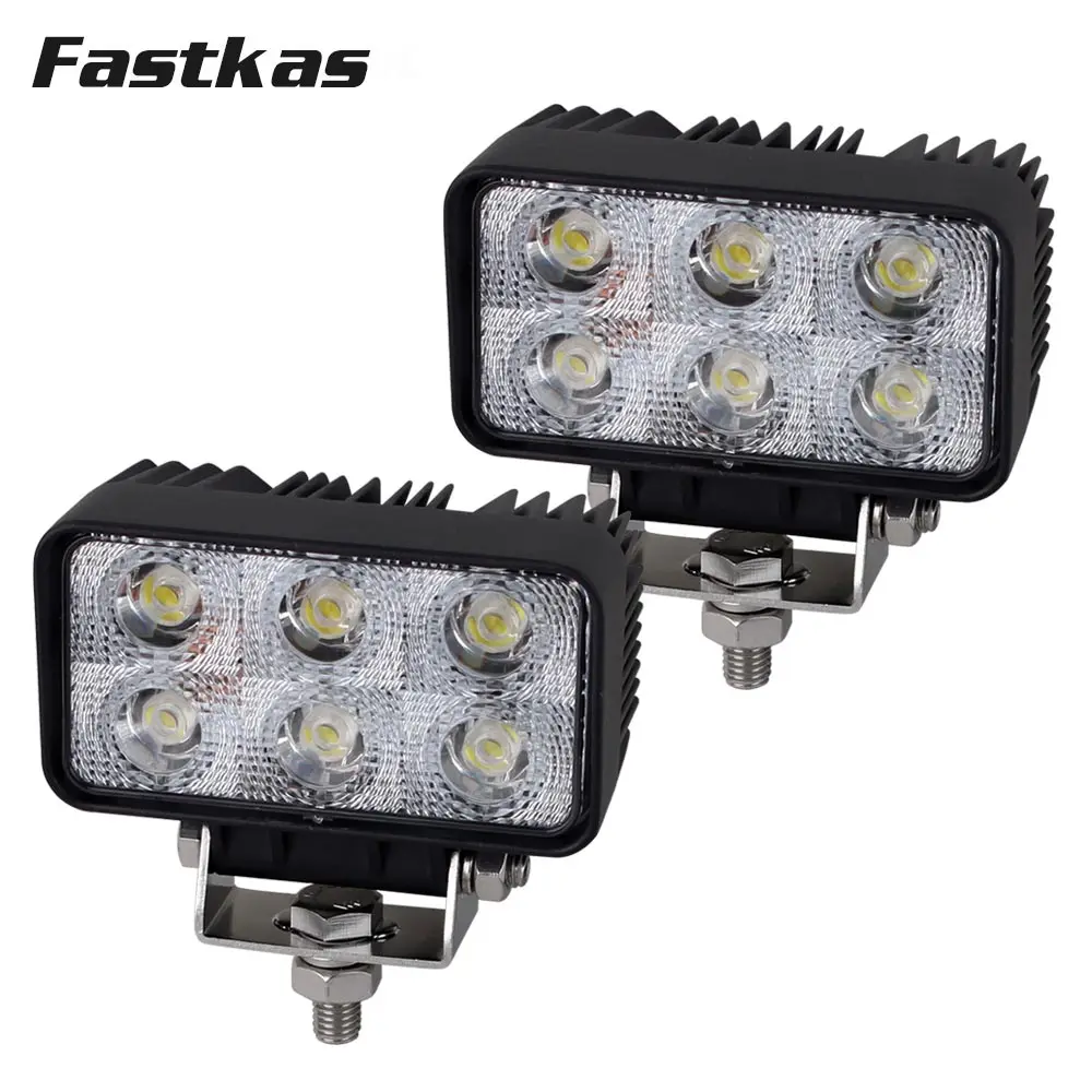 

FASTKAS 4 дюйма 18 Вт светодиодный рабочий свет для внедорожников, грузовиков, тракторов, вездеходов, 12 В, 24 В, 4X4 светодиодный внедорожный свет, св...