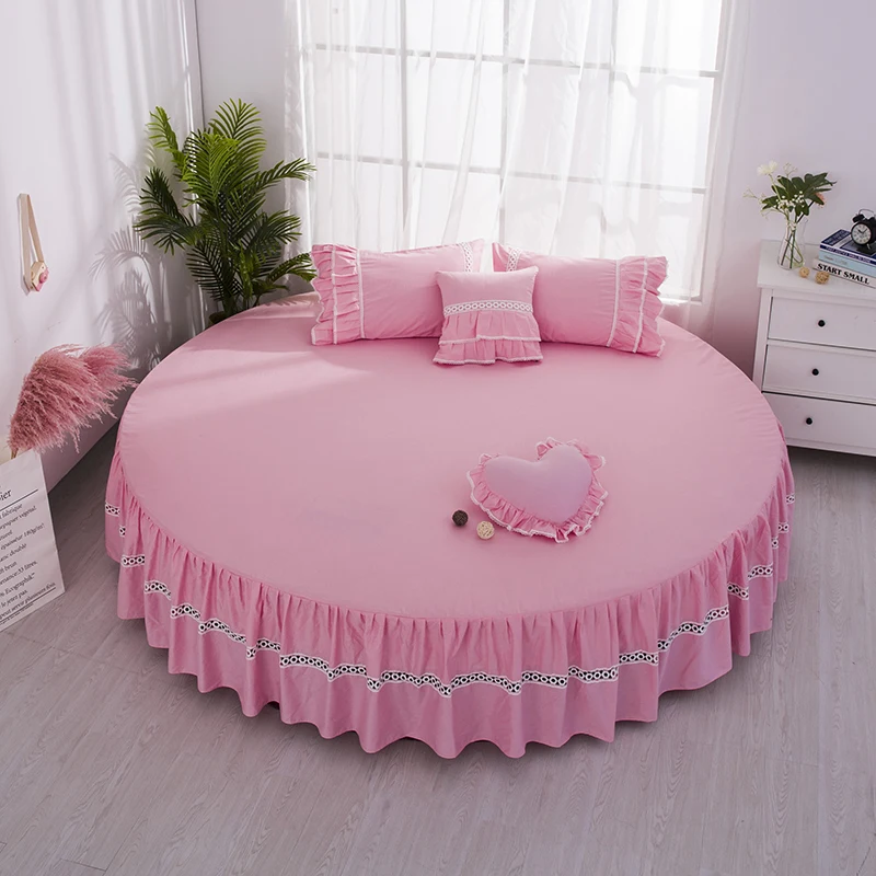 Цельнокроеная юбка-кровать из 100% хлопка с круглым вырезом диаметр 2 м простыня