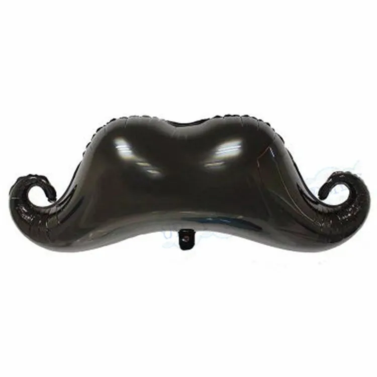 10pcs Mustache Balloon Little Man 1st Birthday Curly Moustache 42inch Foil Bachelor Party Decor for Boy Baby Shower | Дом и сад