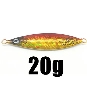 20G SUNMILE, 1 шт., 20 г, 30 г, 40 г, 60 г, медленный джиг, металлические рыболовные приманки, жесткие приманки, рыболовные снасти - Цвет: 20G