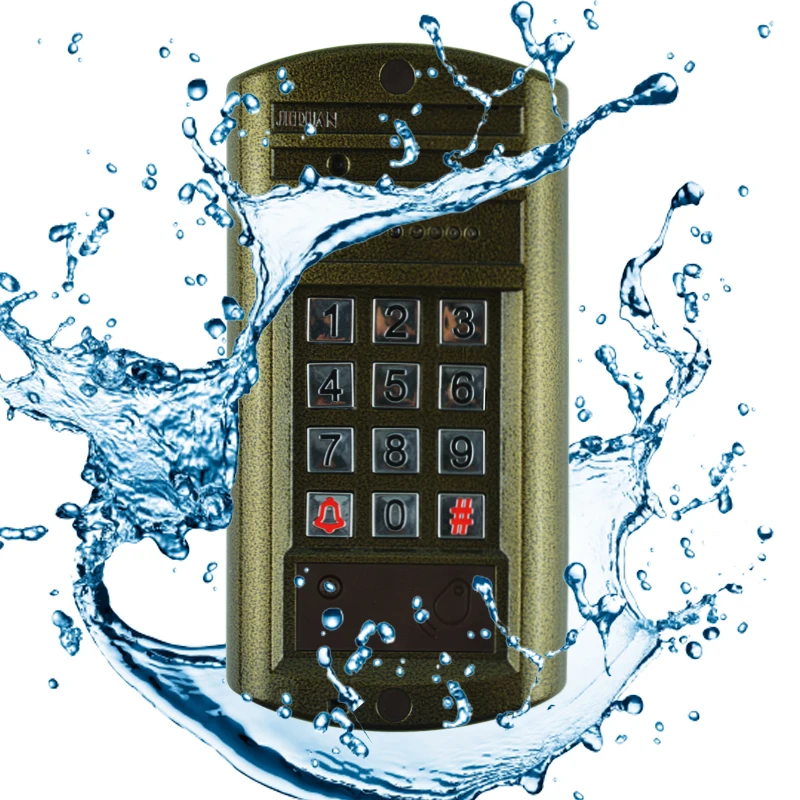 Home Wired 7`` Video Door Phone Intercom System kit Metal panel Waterproof Access Password keypad HD Mini Camera +E-LOCK 1V2 |