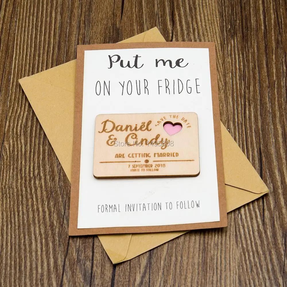 Сохраните магнит даты сохраните деревянные Свадебные магниты цветные сердца |