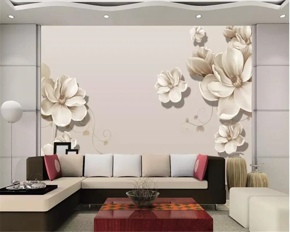 Обои beibehang для стен 3 d наклейка обои Золотой 3D тисненый домашний и богатый цветок