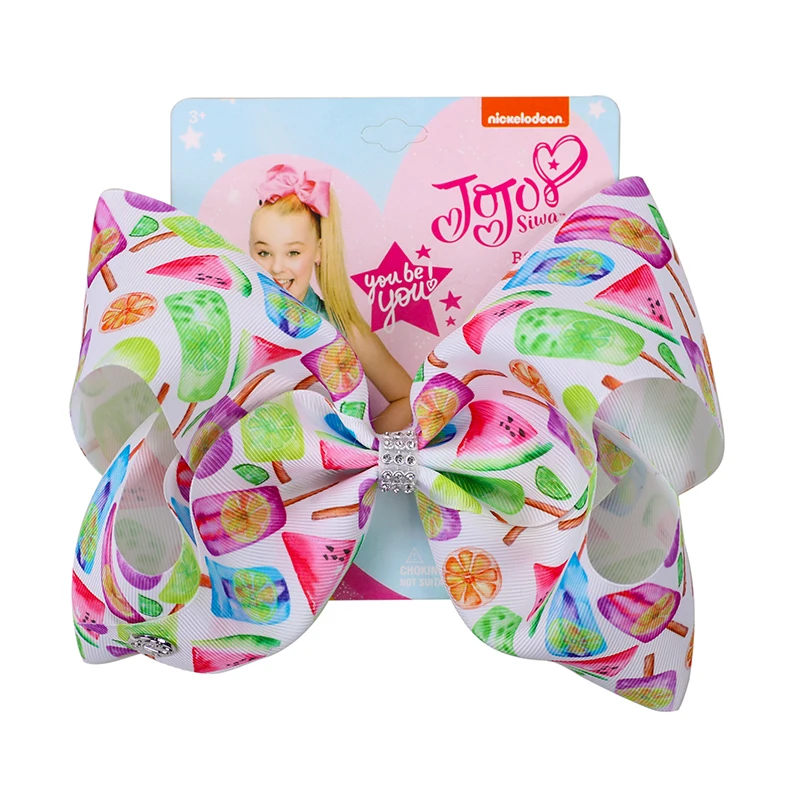 " аксессуары для волос Jojo банты для девочек Jojo Siwa большие фруктовые банты для волос для девочек с зажимами бант аксессуары для волос ручной работы