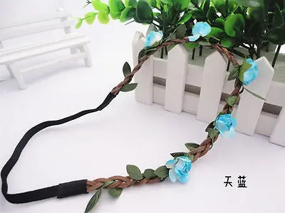 Цветочная корона ручной работы повязка на голову волосы гирлянды свадебный