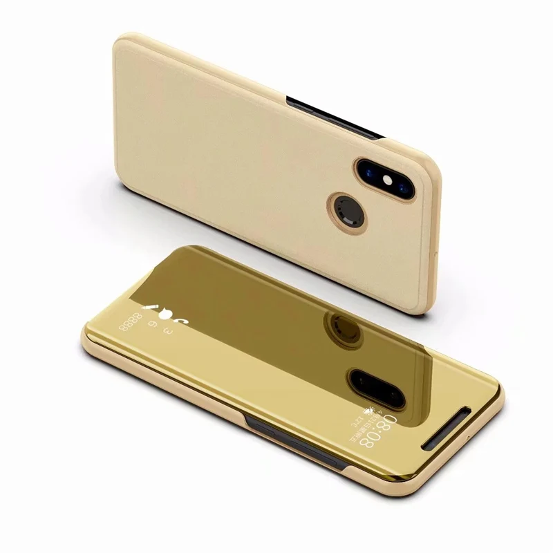 Золотой Прозрачный зеркальный чехол из поликарбоната для Xiaomi 5C 5X6 6X8 SE Pocophone F1 Max3 Note 3 Mix2 на Redmi Note 4X5 5 Plus 6 Pro 6A S2 - Цвет: Золотой