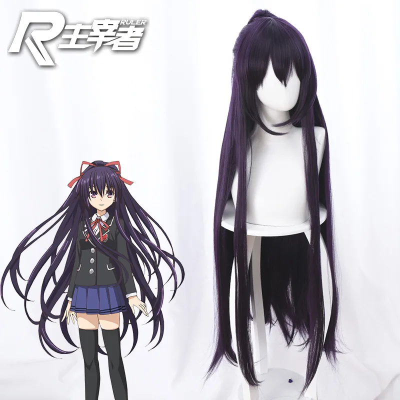 2019 новинка японского аниме Дата 3 Tokisaki Kurumi парик косплей Yatogami Tohka темно фиолетовый