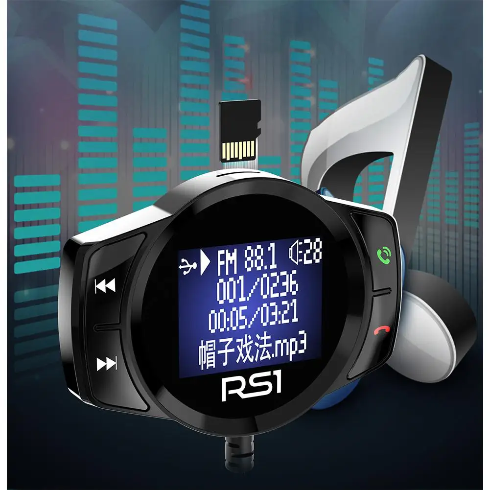 Bluetooth Charger Car FM Modulator Stereo AUTO MP3 Player Audio Adapter FM Transmitter Quick Charger Support U Disk