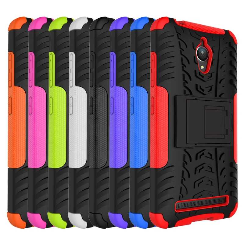 Армированный двухслойный Жесткий ПК Мягкий силиконовый чехол для ASUS Zenfone Max Go ZC451TG