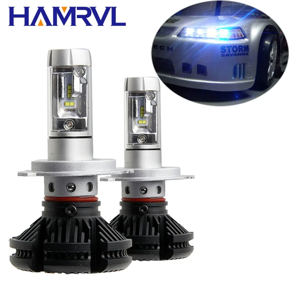 HAMRVL 2 шт. ZES Chip Mini H7 светодиодный H4 6000LM 50 Вт H1 H8 H11 Светодиодный 9005 HB3 HB4 DIY