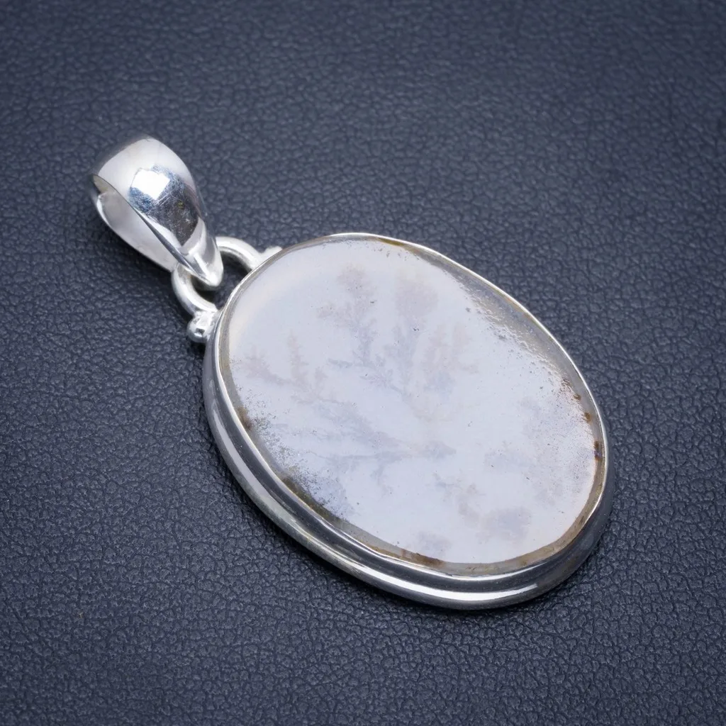 Натуральный сценический Древовидный Агат подвеска из серебра 925 пробы ручной