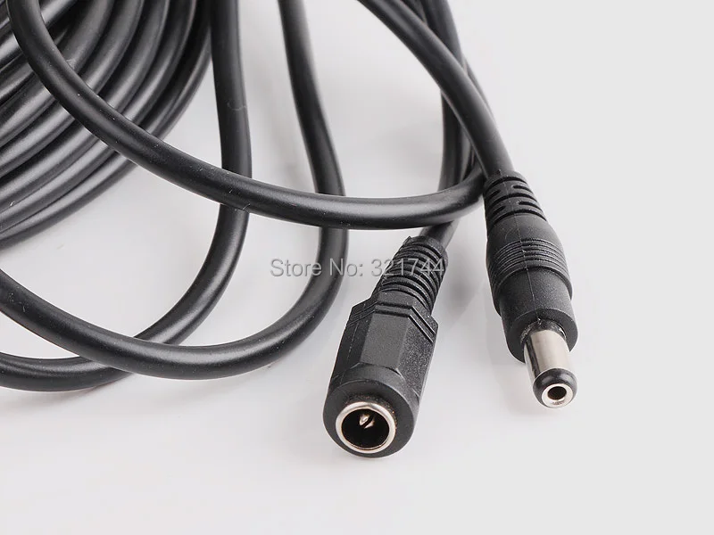 5,5x2,1 мм/5,5*2,1 22AWG источник питания постоянного тока штекер Удлинительный кабель мама-папа шнур 10 метров для камеры видеонаблюдения