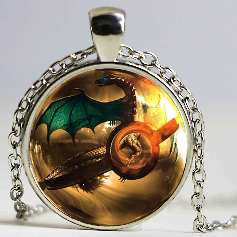 Ожерелье с кулоном dingyi 2016 Новая Мода круглый стеклянный ожерелье Pocket Monster