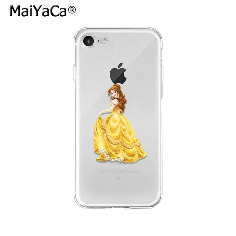 Мягкий чехол из ТПУ MaiYaCa Beauty and Beast Belle Princess для iPhone X XS MAX 6 6S 7 7plus 8 8Plus 5 5S