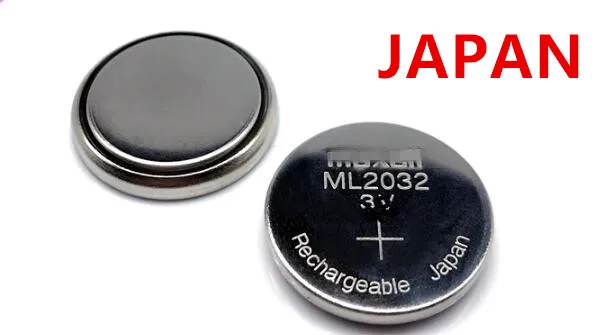 Бесплатная доставка 10 шт./лот 3 в перезаряжаемый ML 2032 ML2032 кнопочный элемент монет