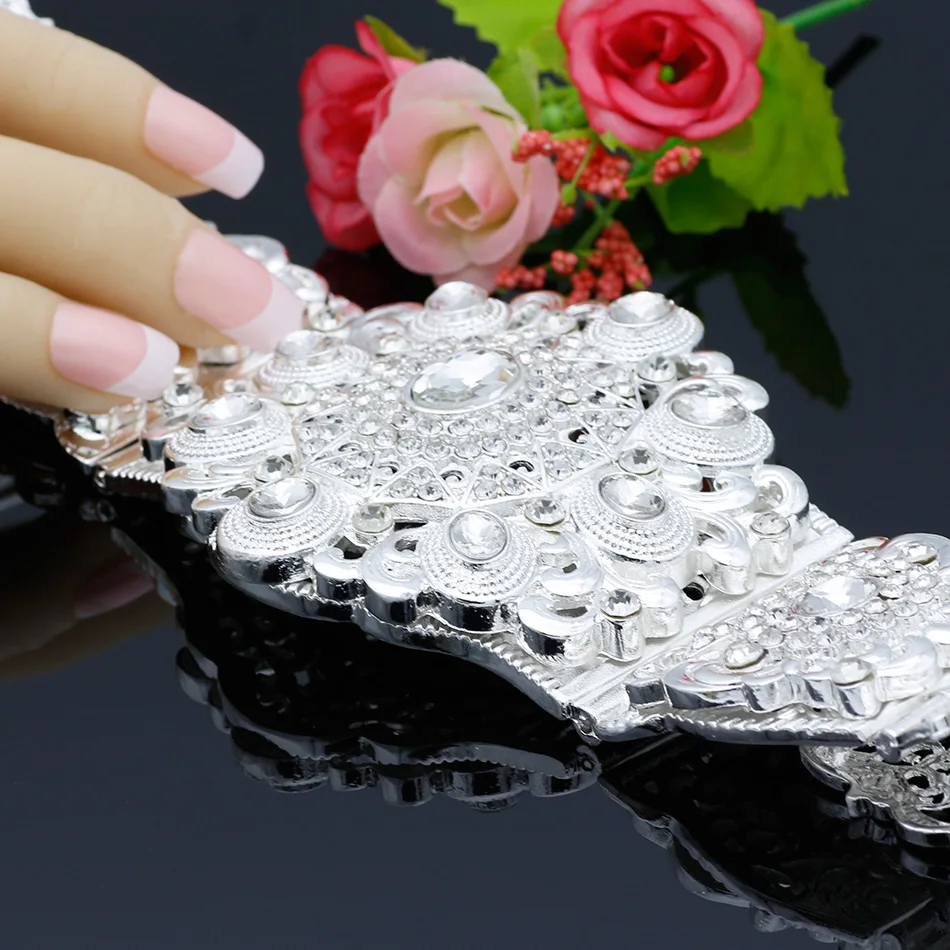 Элегантная блестящая цепочка на талию с кристаллами металлический пояс